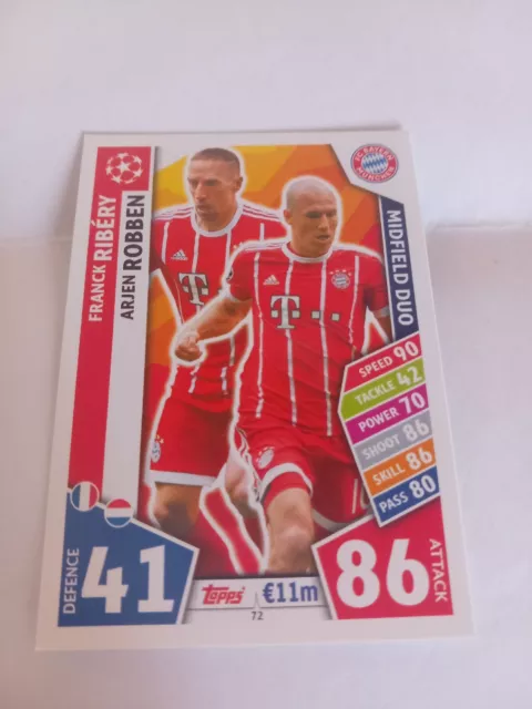 Trading Karte Franck Ribery & Arjen Robben FC Bayern München NEU