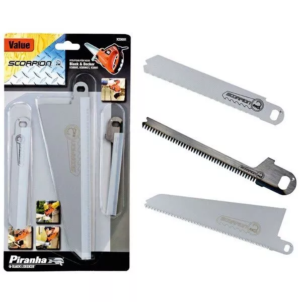 Assortiment 3 lames scie scorpions pour scie electrique black & decker