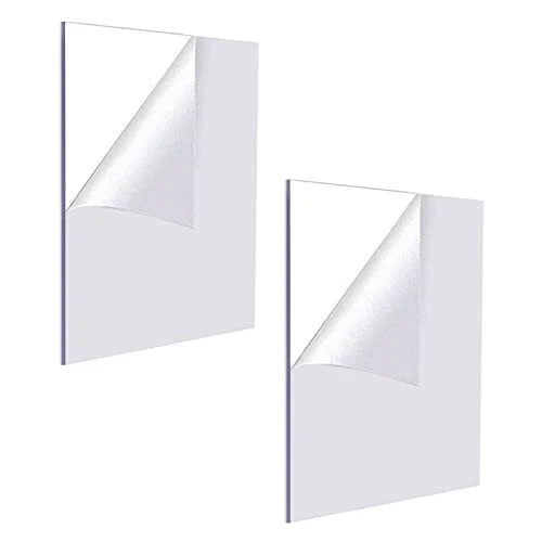 2 Pack Clear Acrylic Sheet 8.5" x 11" x 0.08" Thick Transparent Plastic Plexi...