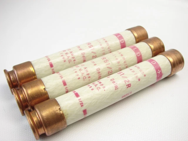 3-Mersen/Ferraz Shawmut TRS1/2R Time Delay Class RK5 Fuse 600VAC/DC 1/2Amp (T67)