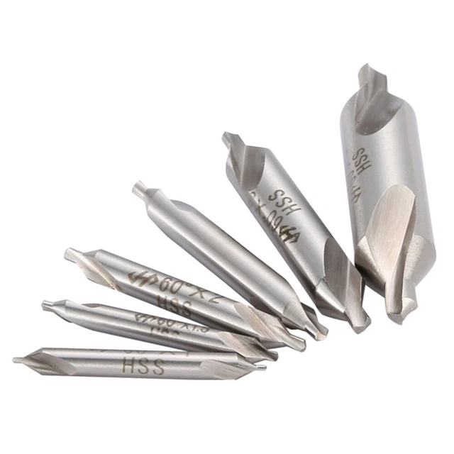 Jeu De 10 Forets Centraux Acier Rapide Type A - 3 Mm, Pour Perceuse, Fraiseuse, Centre Usinage
