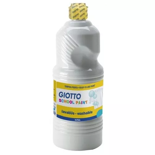 Flacone 250 ml Colore a Tempera Lavabile School Paint Giotto Fila Bianco