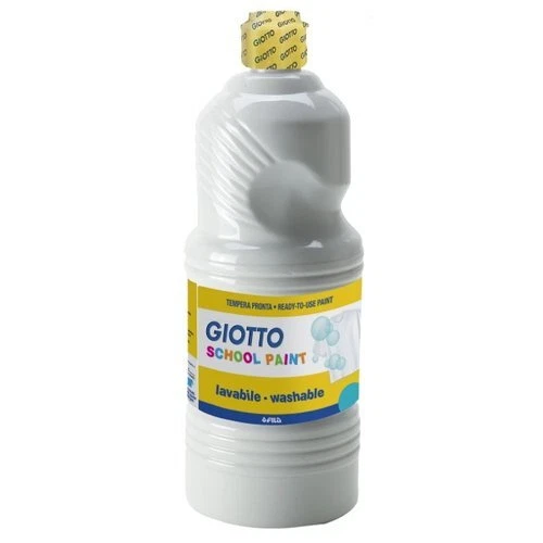 Flacone 250 ml Colore a Tempera Lavabile School Paint Giotto Fila Bianco