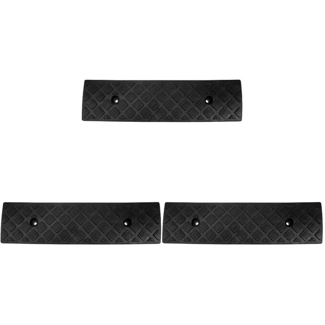 Paquete de 3 rampas umbral puertas tapete portátil para silla de ruedas rampa de cobertizo