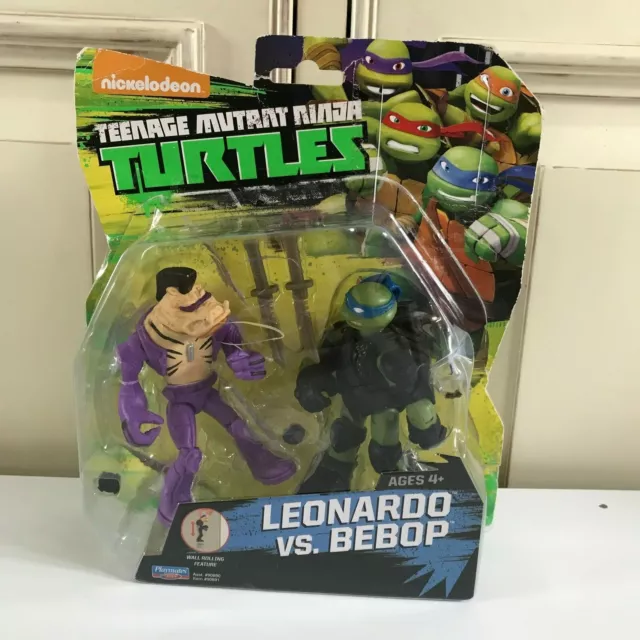 ☺ Figurine Tortue Ninja Teenage Mutant Ninja Turtles Leonardo Vs. Bebop Neuf