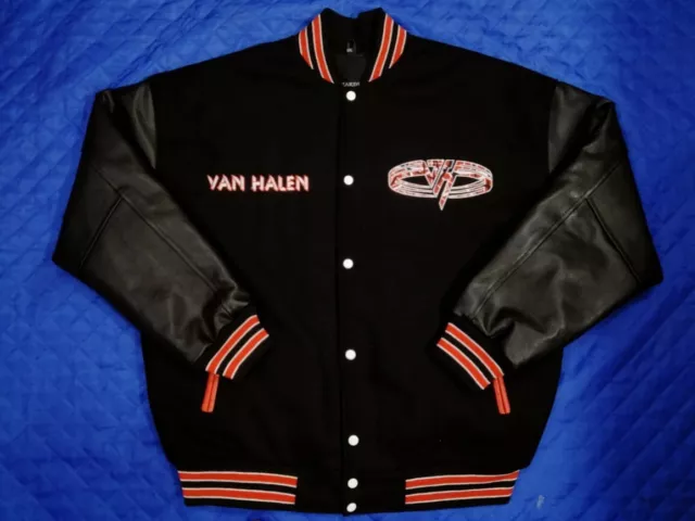 Van Halen Beautiful Varsity jacket wool body leather sleeves