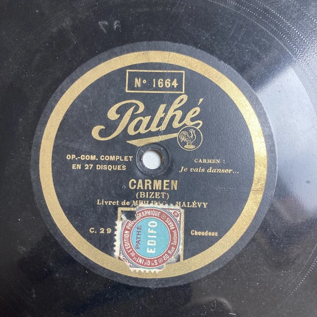 78 rpm Orchestre Carmen 1664 Pathe