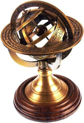 18 Hanzla Collection Sfera armillare in Ottone Lucido 