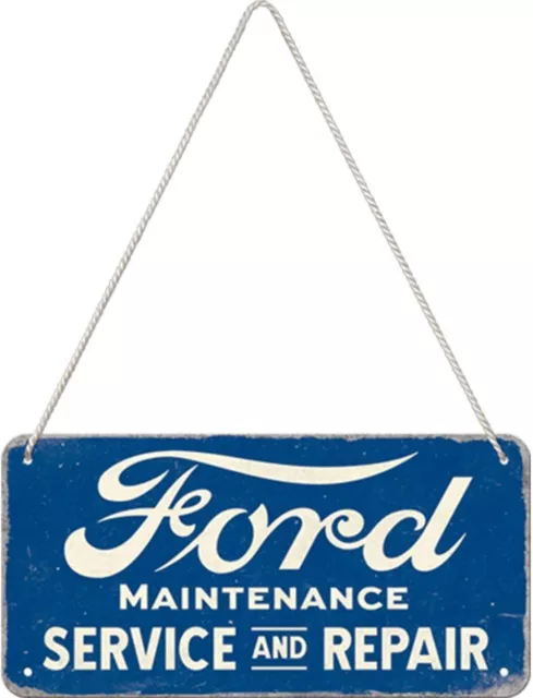 Nostalgic-Art - Enseigne Plaque Suspendue en métal 10 x 20cm - Ford Service