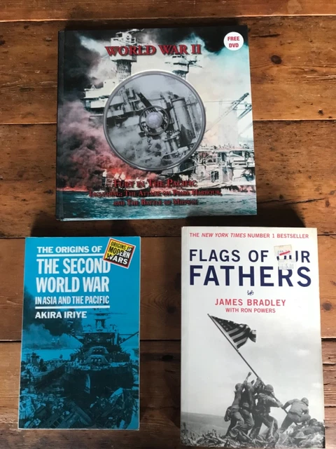 3 Books: WW2, Asia & The Pacific, Pearl Harbour/Midway, Flags Of Our Fathers