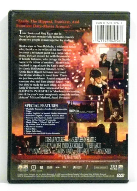 DVD Insomnia in Seattle édition spéciale Tom Hanks Meg Ryan Wilson Reiner Rosie 2