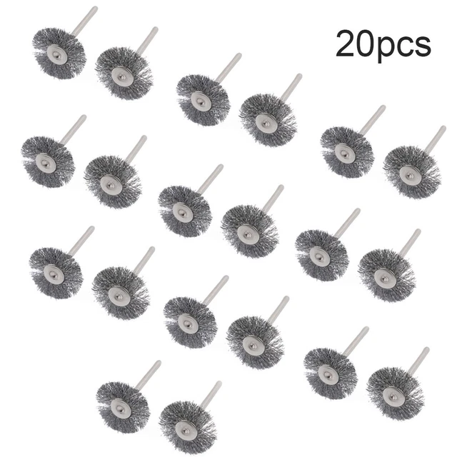 Brosses Acier Inoxydable 25mm Diamètre Lustrant Rotatif Outil Roue à Rayon