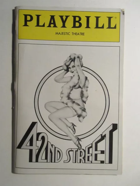 Playbill program 42nd Street 1984 Majestic Theatre Anne Rogers w/ 2 ticket stubs