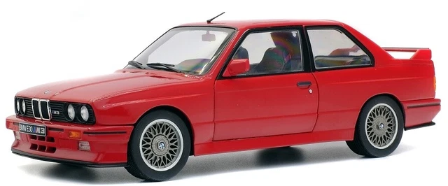 BMW E30 M3 Rouge 1986,SOL1801502, échelle1/18,SOLIDO