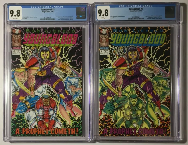 Youngblood #2 CGC 9.8 Pink & Green Variants • 1st Prophet • Jake Gyllenhaal Film