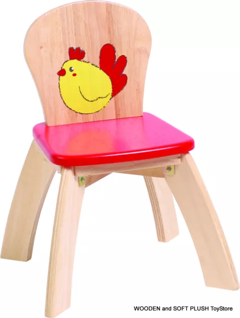 VOILA TOY sturdy wooden childs SQUARE TABLE, 4 CHAIRS kids play room cubby house 2