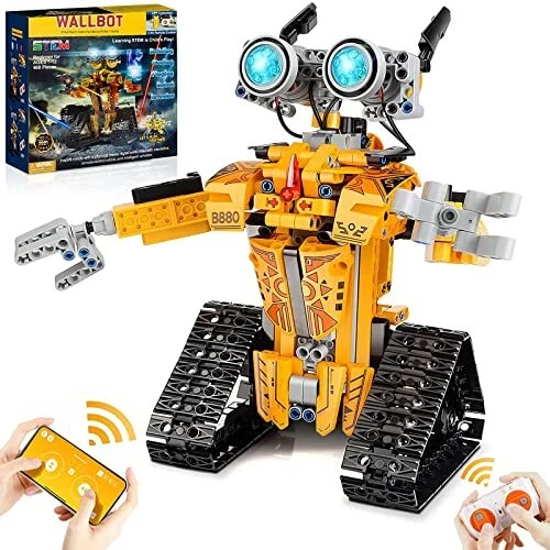 Sillbird Robot Jouet de Blocs de Construction, Jouet de Robot Télécommandé Progr