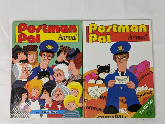 2 Book Bundle Children's Postman Pat Annual 1987-88 Kids Hardback Book Job Lot