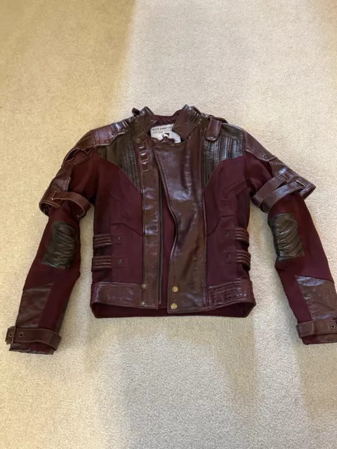 White Sheep Leather Marvel Star-Lord Peter Quill Vol 2 Leather Jacket Men’s S