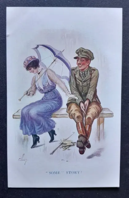 "Some" Story!' W.R. Ellam Romantic Postcard