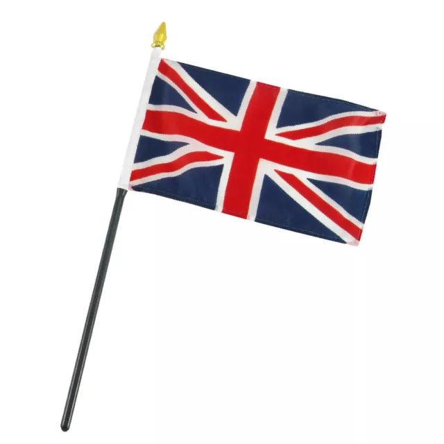 UK United Kingdom 4"x6" Flag Desk Table Stick