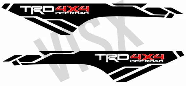 X2 TRD 4x4 off-road vinyl decal for 2013-2019 Toyota Tacoma bed side