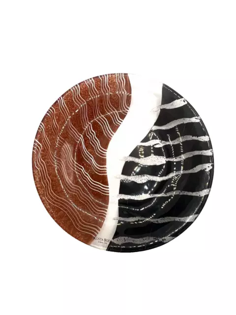 Kosta Boda Monica Backström  Art Glass Plate ''Tonga'',