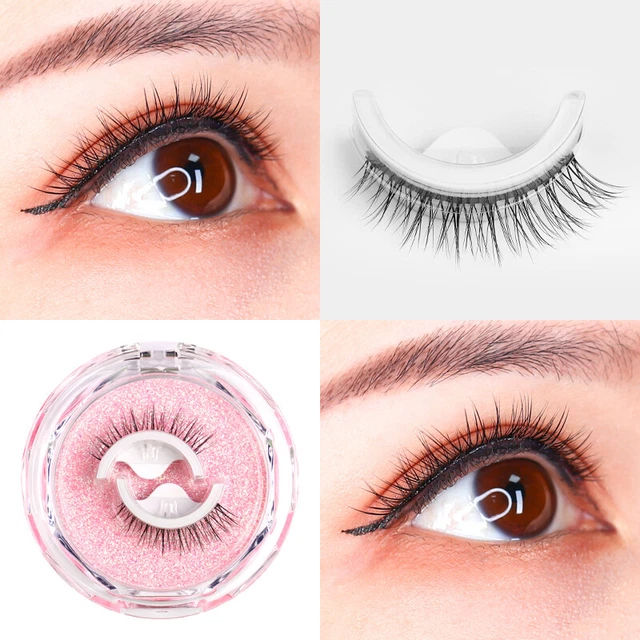 Ciglia finte fasle riutilizzabili autoadesive natura glue-free extension