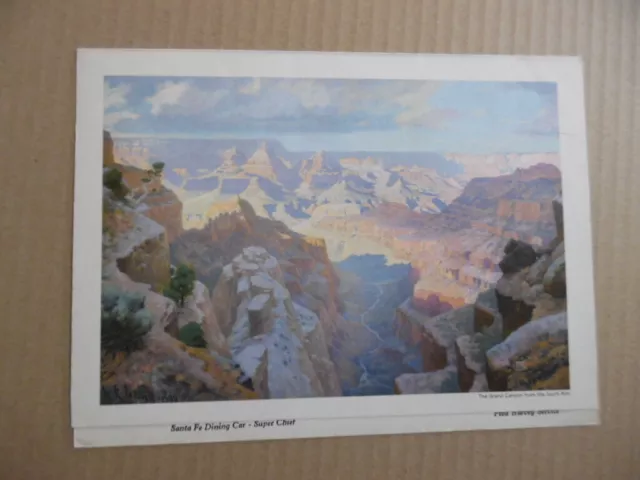 Vintage Fred Harvey Santa Fe Railway Super Chief Dining Car Menu Grand Canyon VG Vintage Fred Harvey Santa Fe Railway Super Chief Dining Car Menu Grand Canyon VG