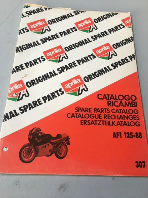 Aprilia catalogue pièces détachées 125 AF1 1988 chassis partie cycle