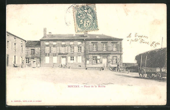 CPA Mouzay, Place de la Mairie