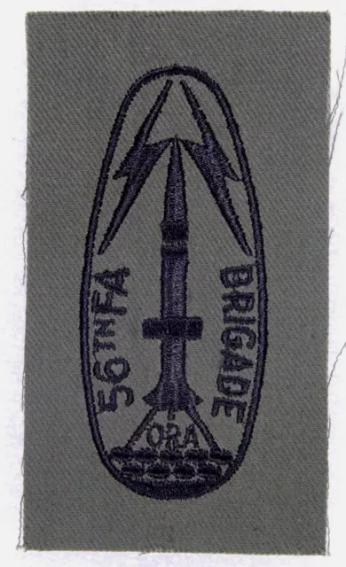 Cloth Army Badge: 56th Field Artillery Brigade "Pocket Rocket" - subdued