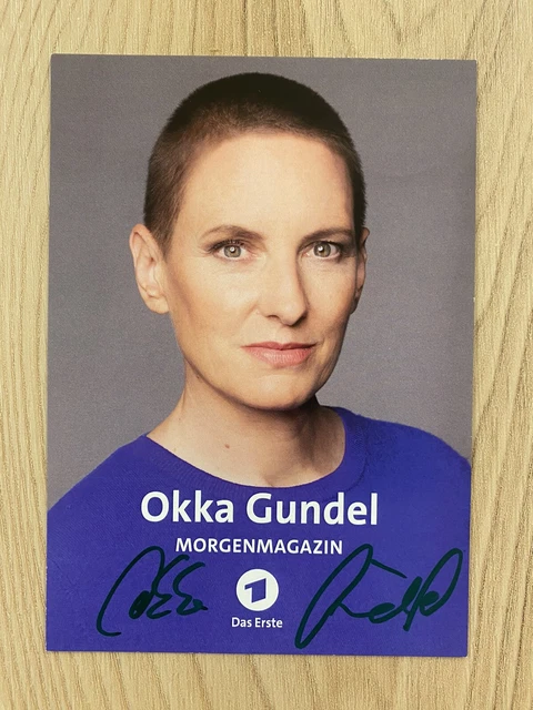 OKKA GUNDEL MODERATORIN original handsigniert Autogrammkarte !!! (ARD ...