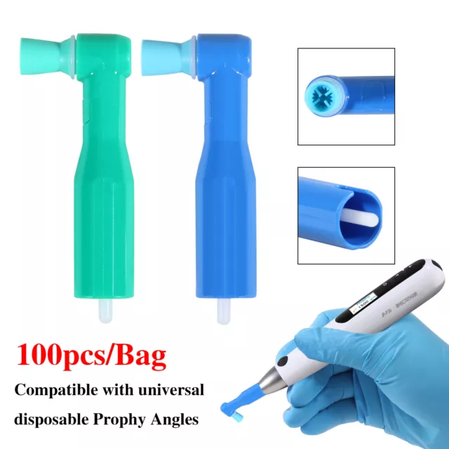 100pcs Disposable Dental Prophy Angles Soft / Firm Cup Latex Free