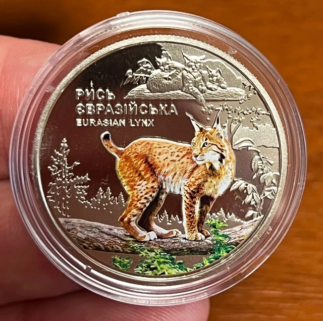 Ukraine 5 hryvnias 2023 Chornobyl. Revival. The Eurasian Lynx
