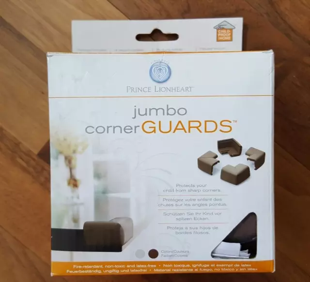 PRINCE LIONHEART Jumbo Corner Guards Pack Of 4 Cushiony Foam Safety Baby