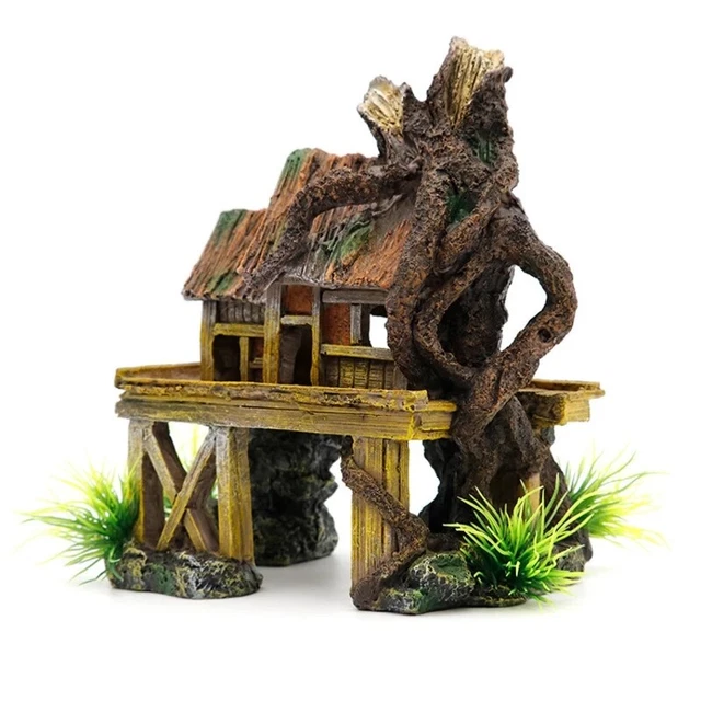 ACQUARIO DECORAZIONE PESCI costieri rettili casa rifugio pesce