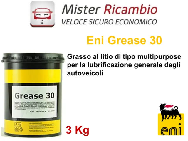 Eni Grease 30 grasso a base di litio multiuso confezione da 3 Kg