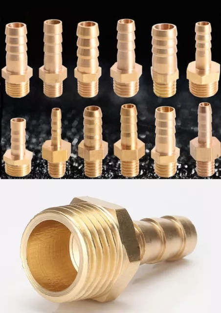 Metric M4 M5 M6 M8 M10 M12 to 4mm 5mm 6mm 8mm 10mm 12mm Hose Barb Tail Connector