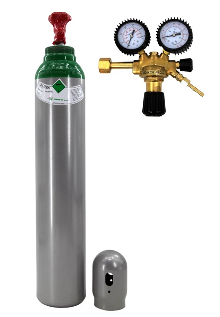 KEMPER - Bottiglia Di Ossigeno 110 Bar Pack X 3 Connessione M10 Saldatura Bi-gas Monouso 110 Litri - 9