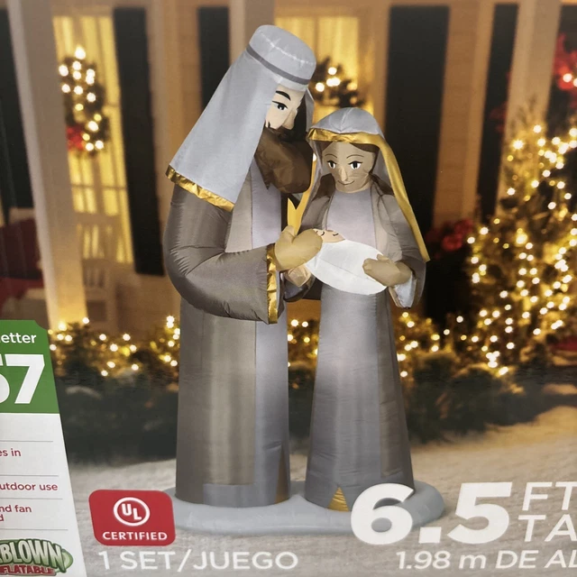 HOLIDAY TIME AIRBLOWN Lighted Christmas Nativity Scene Inflatable