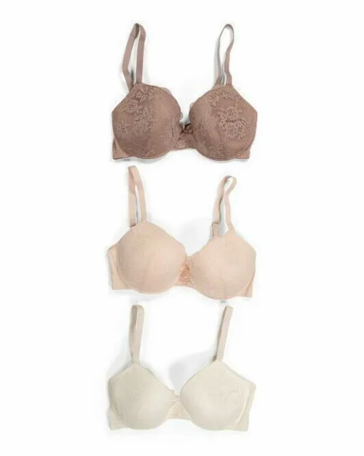 LAURA ASHLEY 3 Pack Pastel Coloured Cotton Spandex Bras For Everyday Use 28  ~ XS £17.50 - PicClick UK