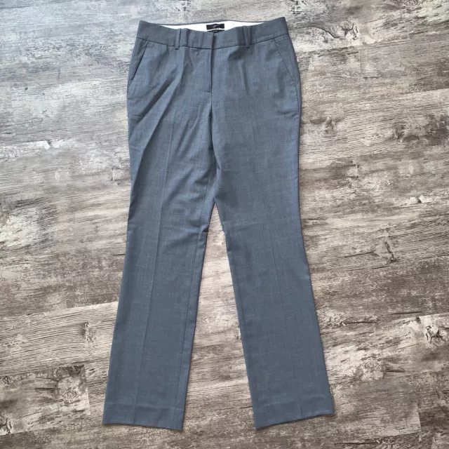 JCREW DRESS PANTS Womens Size 6 Gray Bi Stretch Wool Lightweight