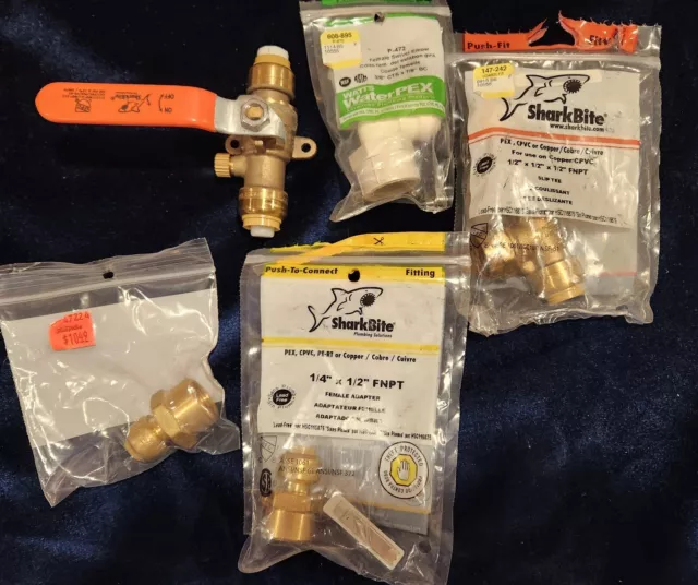 Misc Lot Of Copper Plumbing Fitting Sharkbite