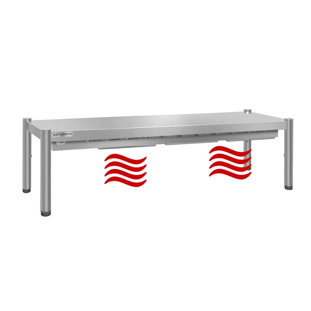 Wärmebrücke PREMIUM - 1400x370mm - mit 1 Etage - Höhe: 415mm | GGM Gastro