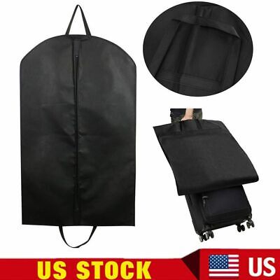 Travel Suit Bag Garment Bag Long Dress Black for Hanging Clothes Carrier Cover