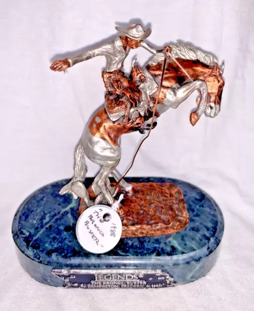 Legends Painted Pewter, "Bronco Buster" Inspired by Frederic Remington