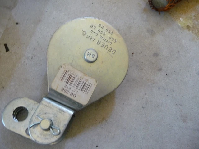Deuer Db25E 2 1/2" Swivel Eye 1/4 Cable Block Pulley 550 Lb Usa 6276562 Deuer Db25E 2 1/2" Swivel Eye 1/4 Cable Block Pulley 550 Lb Usa 6276562