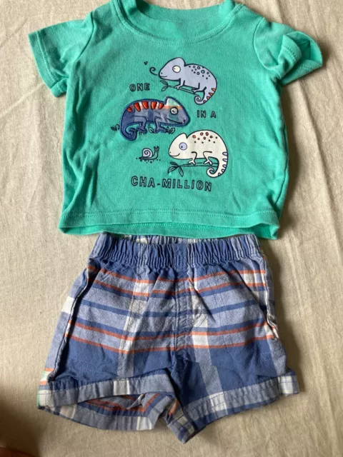 carters baby boy 2 Piece Short Outfit Size NB