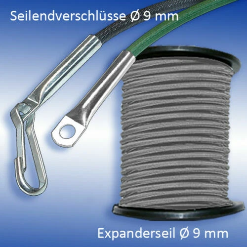 Cordon D'Extension Ø 9 MM Gris Câble Corde en Caoutchouc Pour PVC Bache Et